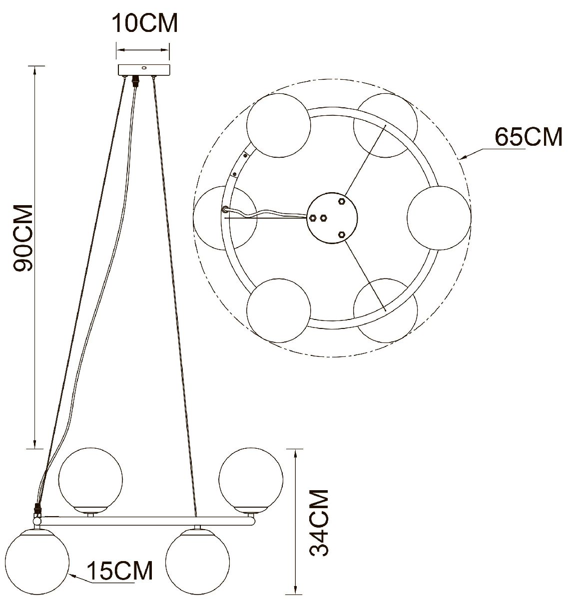 Подвесная люстра Arte Lamp Alcor A2224SP-6BK