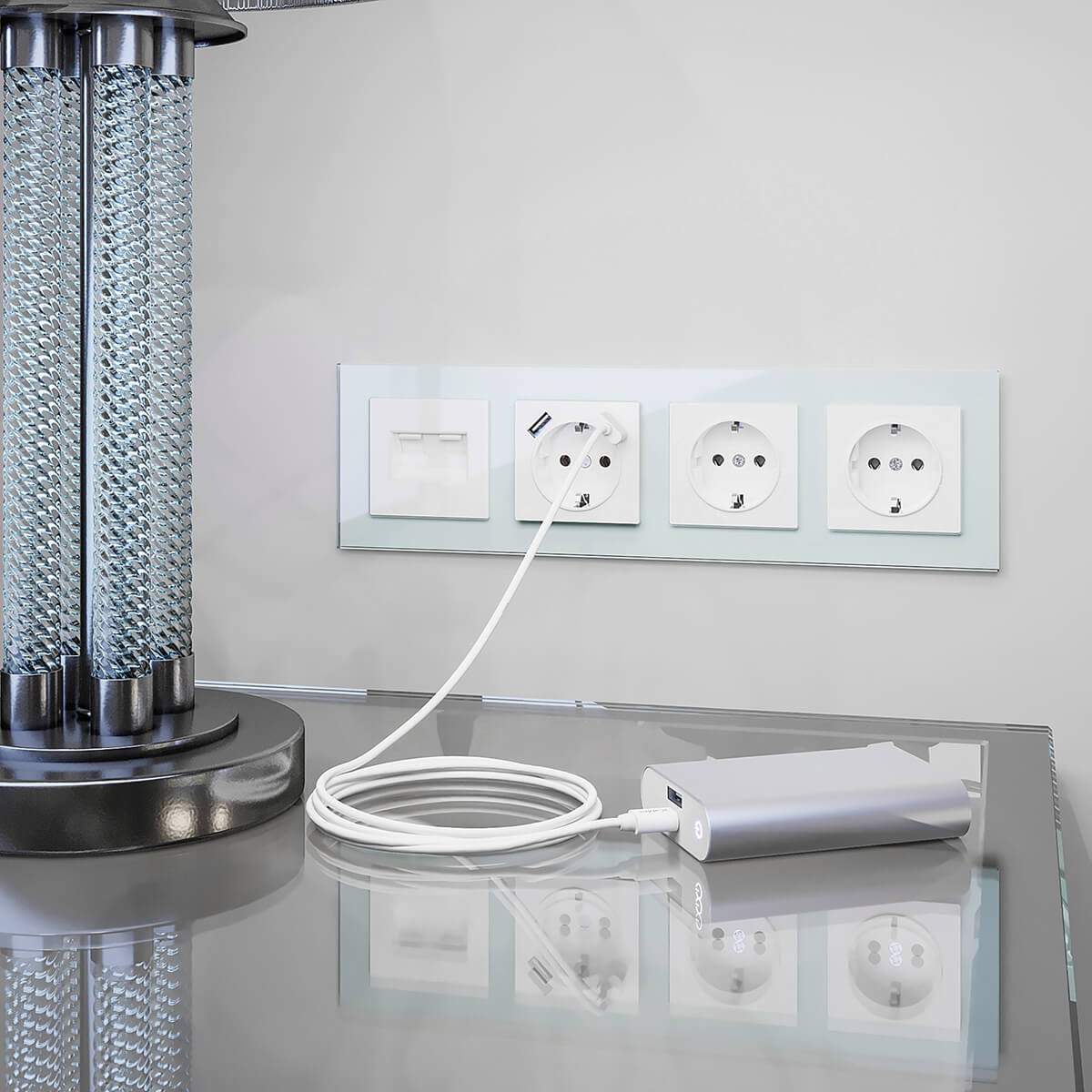 Рамка Werkel Favorit на 4 поста натуральное стекло WL01-Frame-04 4690389060199