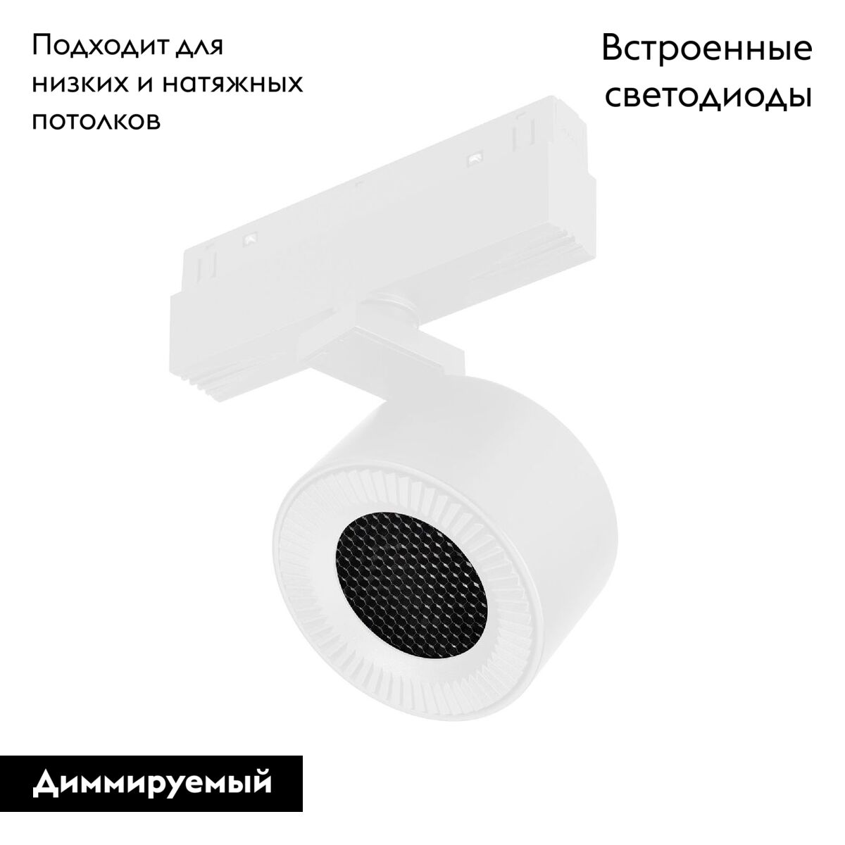 Трековый магнитный светильник Arlight MAG-ORIENT-POINT-R80-12W Day4000-MIX 048407