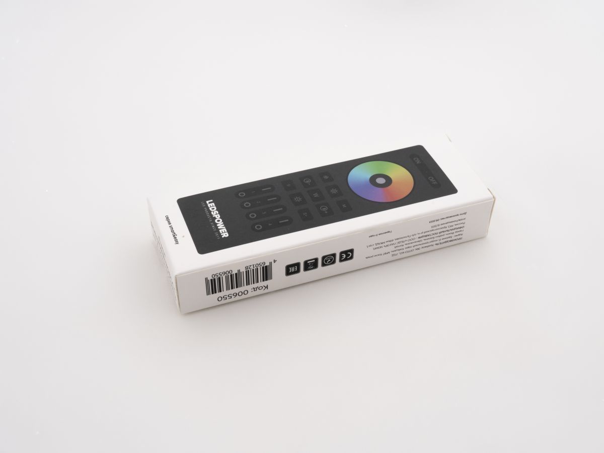 Пульт LEDS POWER RGB/RGBW/RGBCCT на 4 зоны RC03RFB черный 006550