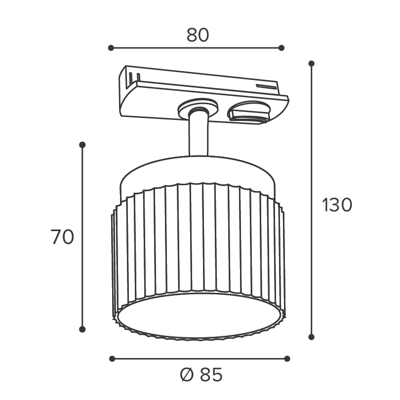 Трековый однофазный светильник Muse WOLTA WTL-GX53/19BG