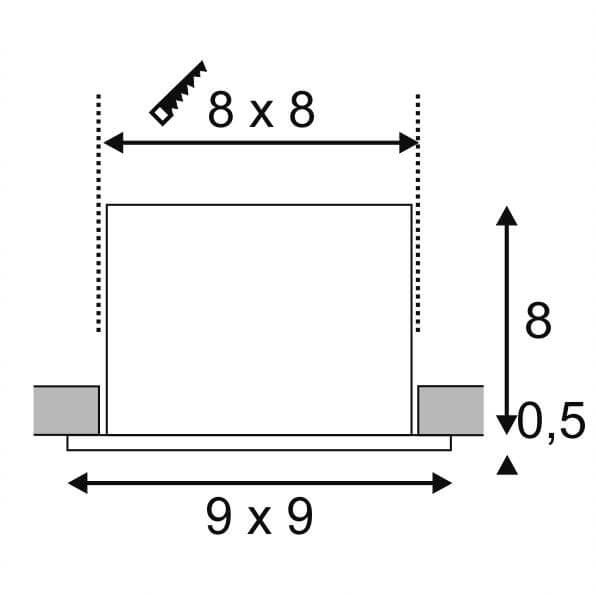 Встраиваемый светильник SLV New Tria XL Square GU10 113456