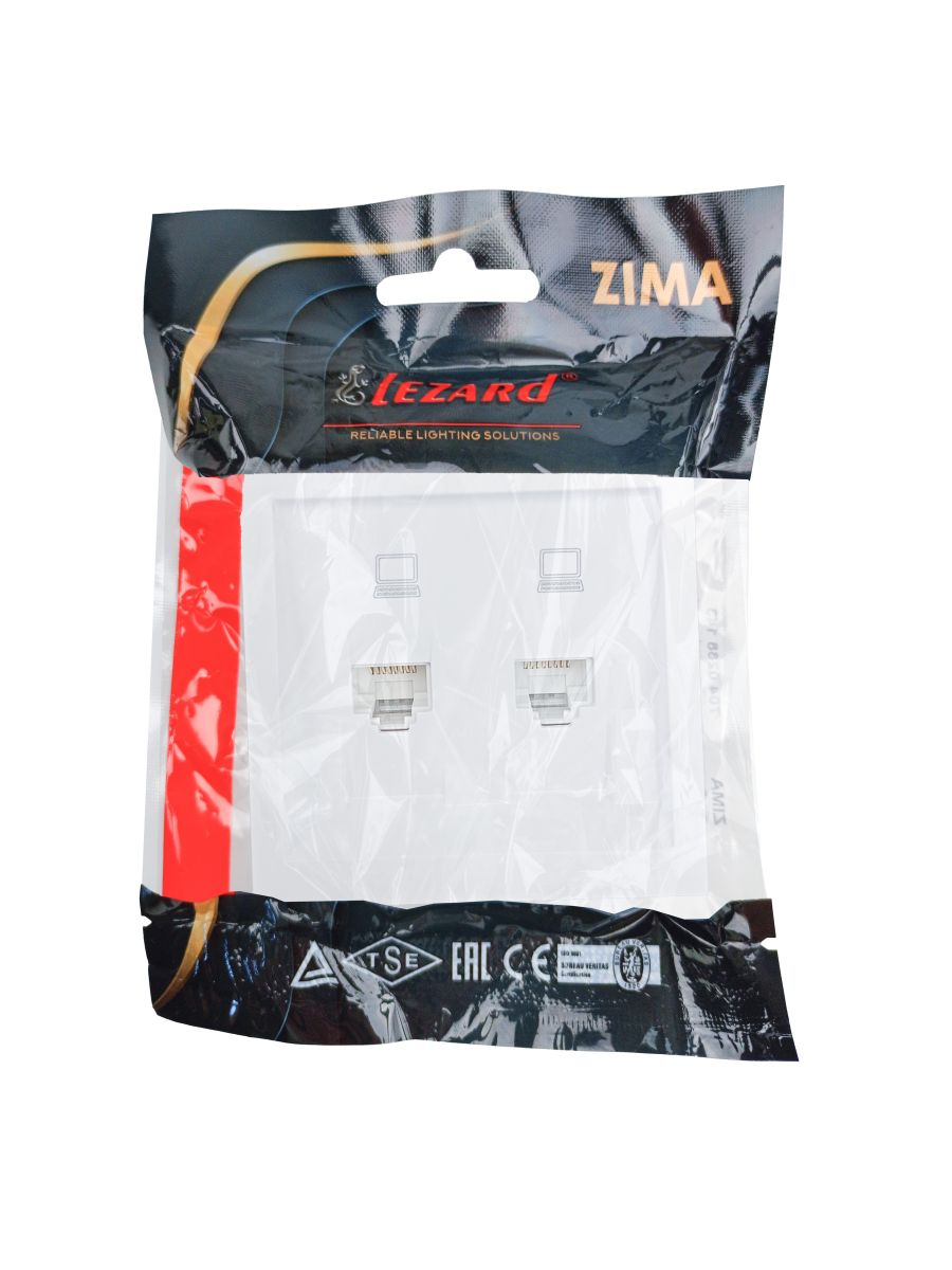 Розетка 2-ая компьютерная Lezard Zima 704-0288-141