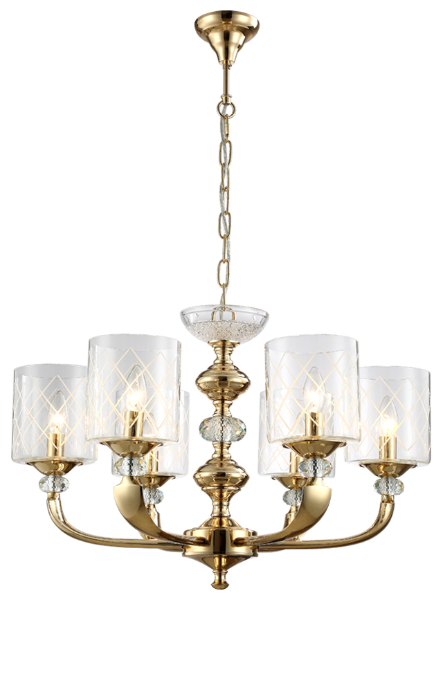 Подвесная люстра Crystal Lux Gracia GRACIA SP6 GOLD