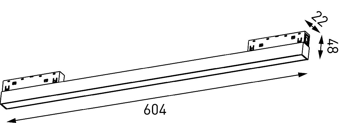 Трековый магнитный линейный светильник SWG SY-LINK-600-BL-24-WW 016836
