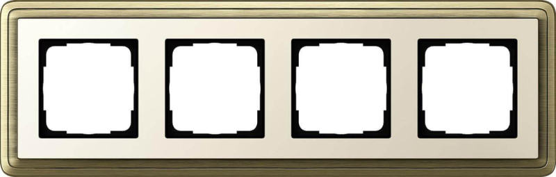 Рамка 4-постовая Gira ClassiX бронза/кремовый 0214623
