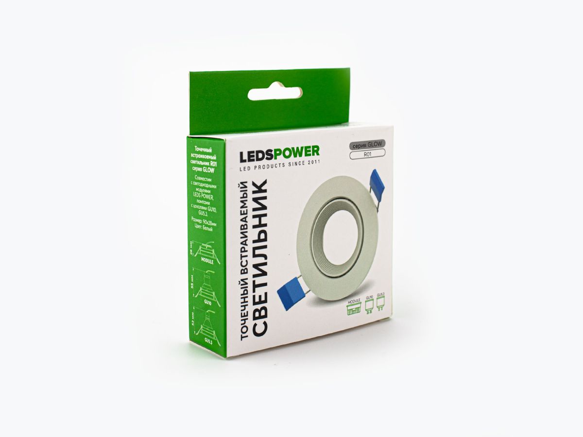 Точечный встраиваемый светильник LEDS POWER R01 серия GLOW 007878