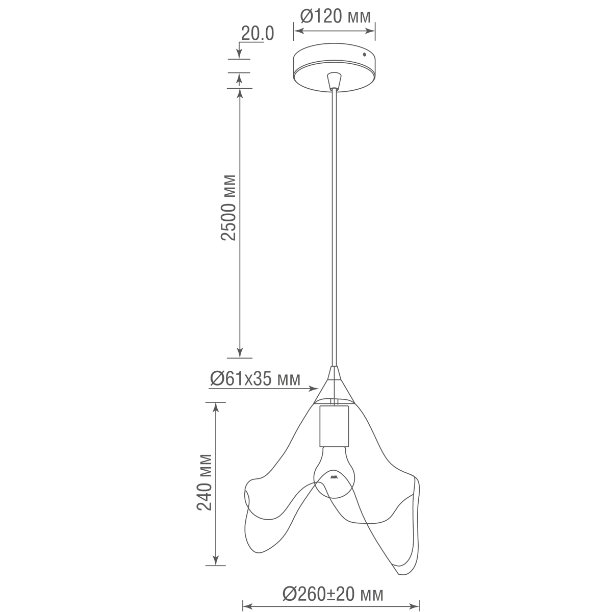 Подвесной светильник Donolux Tango S111055.1PN