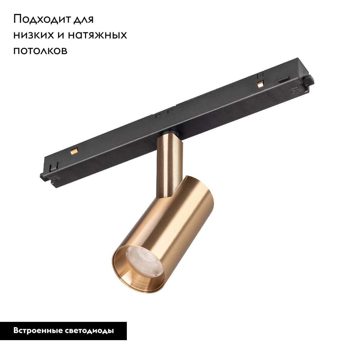 Трековый магнитный светильник Arlight MAG-ORIENT-SPOT-R35-6W Warm3000 (GD, 24 deg, 48V) 040887