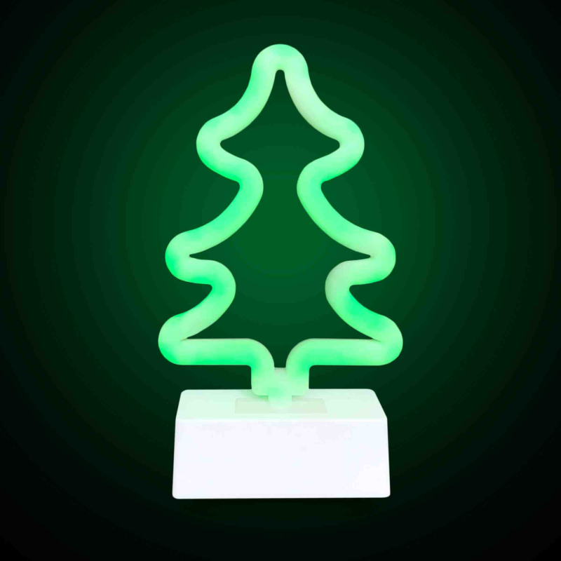 Настольная лампа Apeyron Елка 2хАА зеленый 12-65