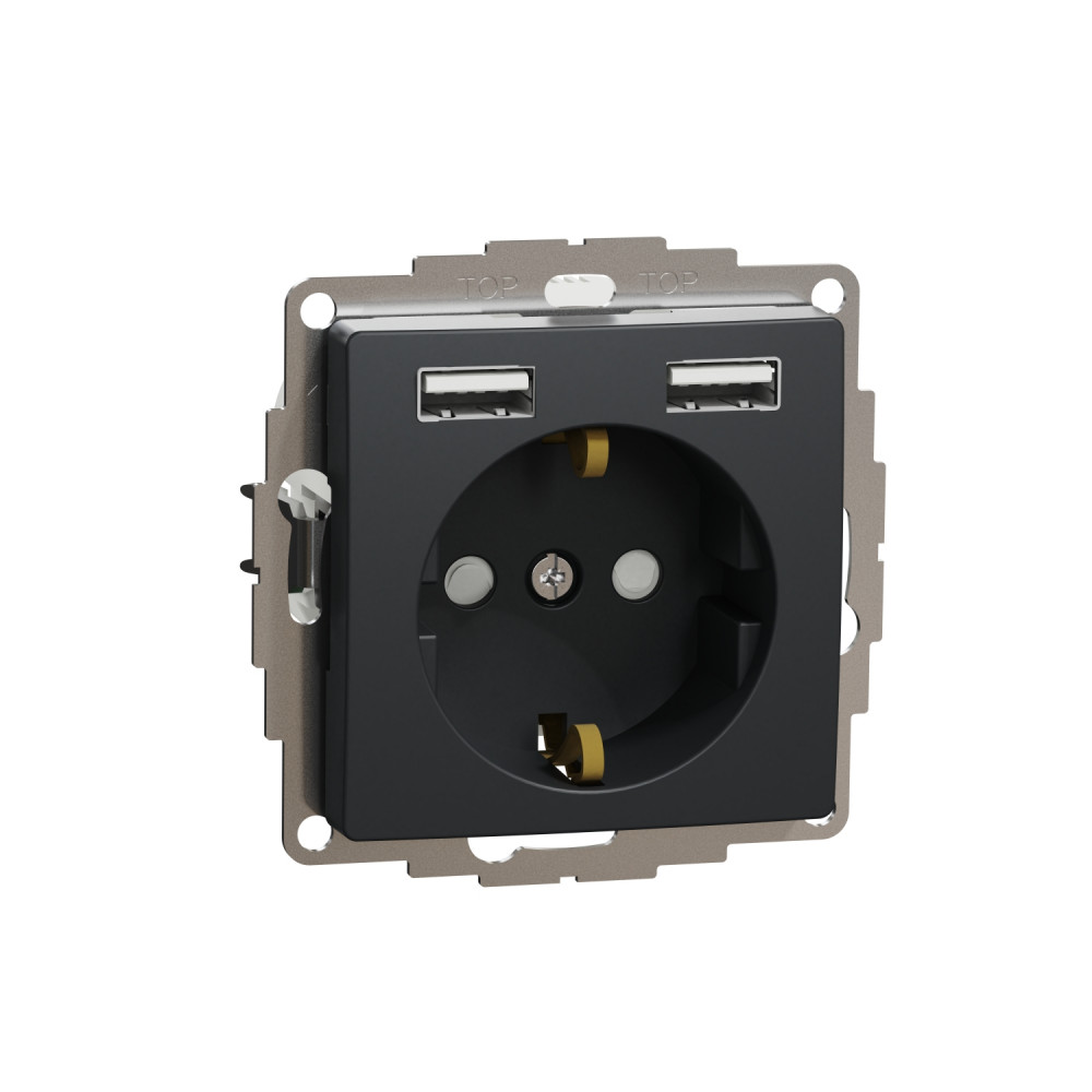 Розетка с заземлением и USB Schneider Electric SDD114052