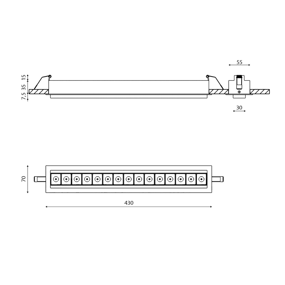 Встраиваемый светильник DesignLed DL-9398-15-WW 002996