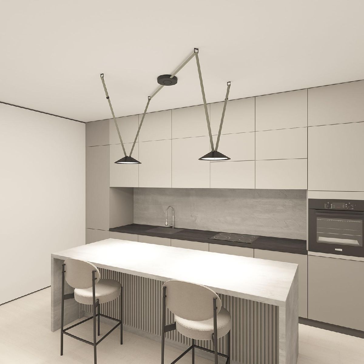 Трековый однофазный светильник Denkirs Belty Flow DK5565-BK