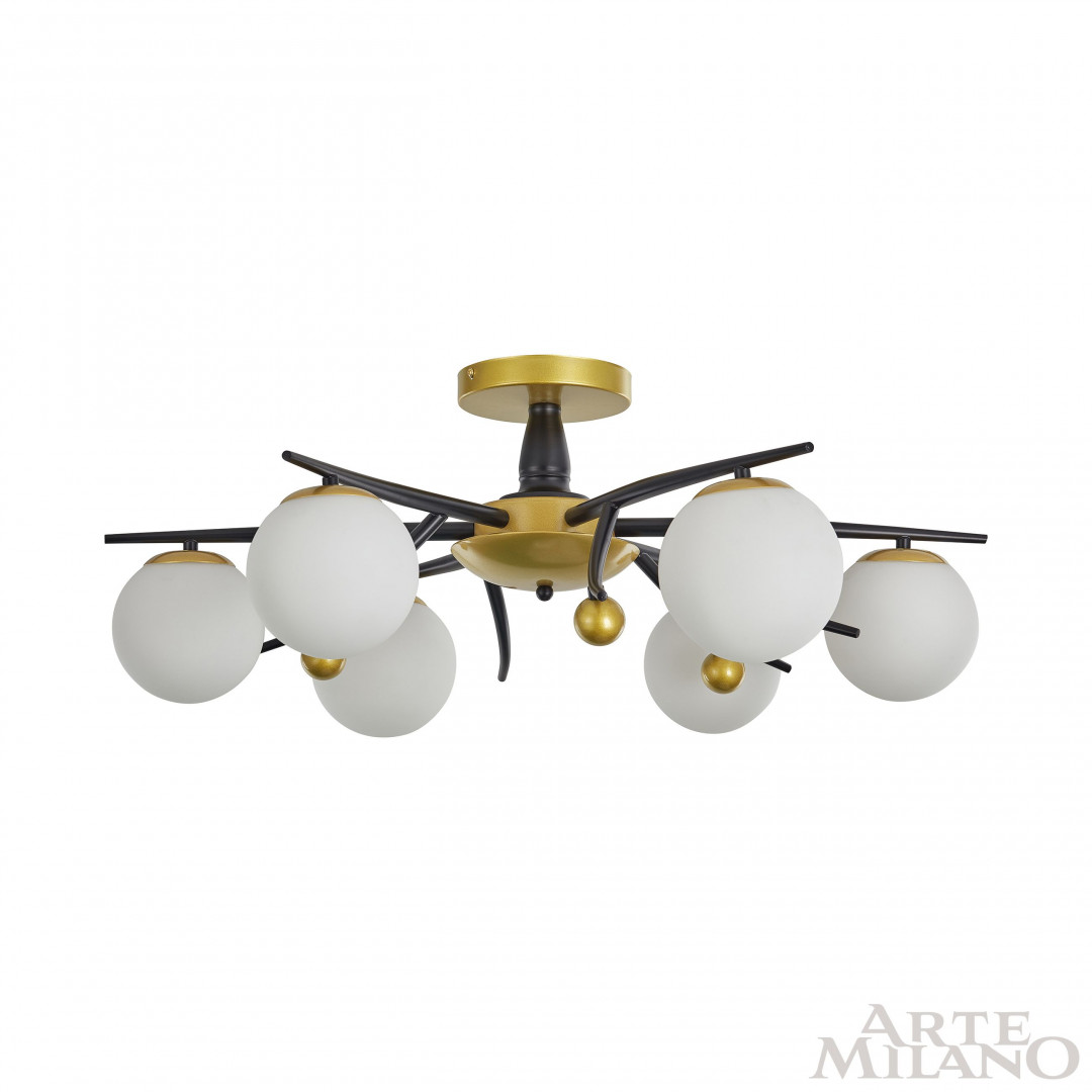 Потолочная люстра Arte Milano 273408/6 BK/GD