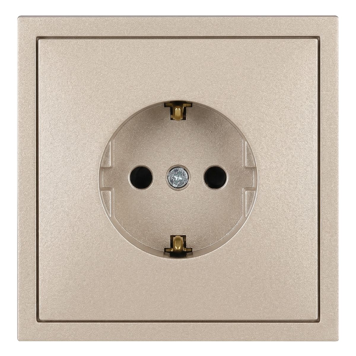 Розетка ЭРА Galaxy 15-2101-04 c заземлением 2P+E Schuko 16А-250В IP20 шампань Б0070625