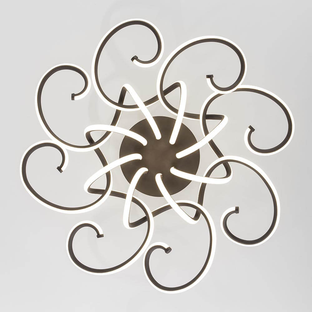 Потолочная светодиодная люстра Eurosvet Rosca 90136/8 чёрный кофе