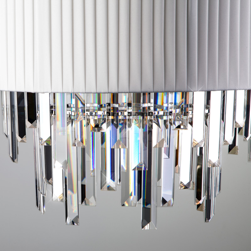 Подвесная люстра Eurosvet 10106/6 хром/прозрачный хрусталь Strotskis