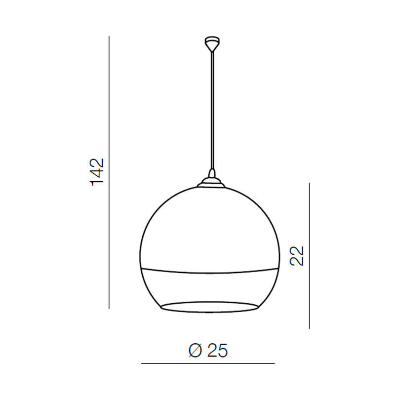Подвесной светильник Azzardo Silver ball 25 AZ0733
