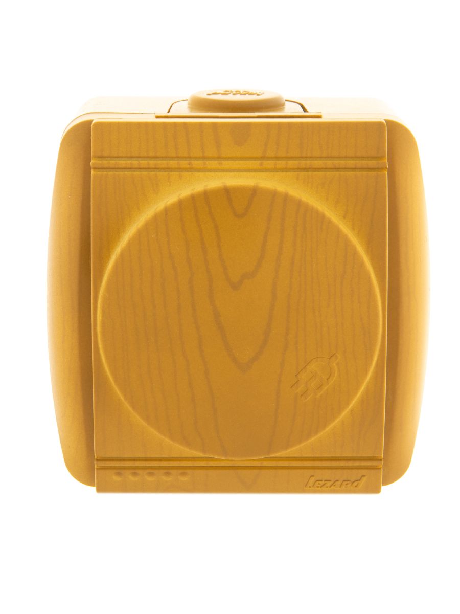 Розетка с/з с крышкой Lezard Nata 710-0700-123