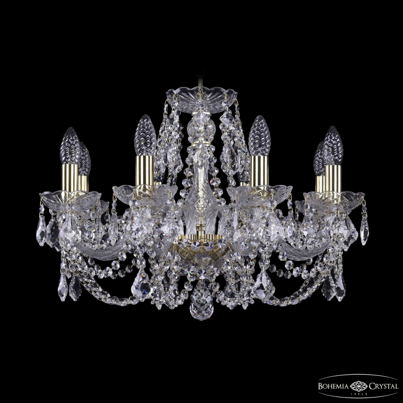Подвесная люстра Bohemia Ivele Crystal 1402/8/195 G Leafs
