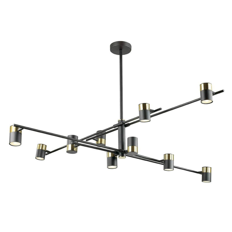 Подвесная люстра Lumien Hall Саурис LH8020/10P-BK-GD