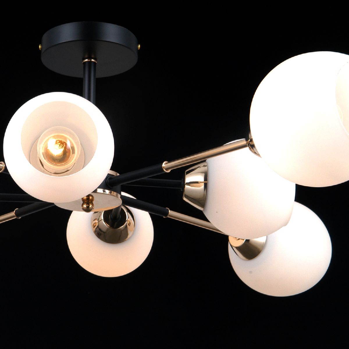 Люстра на штанге Illumico IL0715-8CSQ-24 BK GD LIBRA