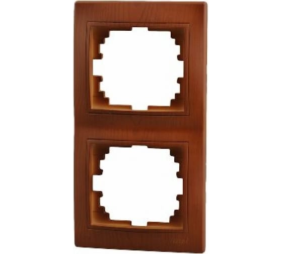 Рамка 2-местная вертикальная Lezard Mira 701-0801-152