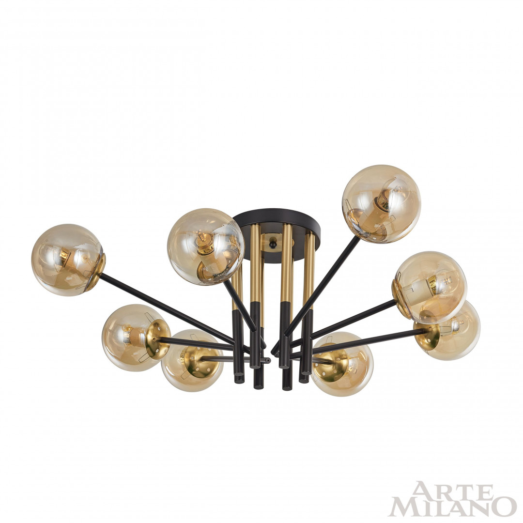 Потолочная люстра Arte Milano Neapolis 273708/8 BK/GD