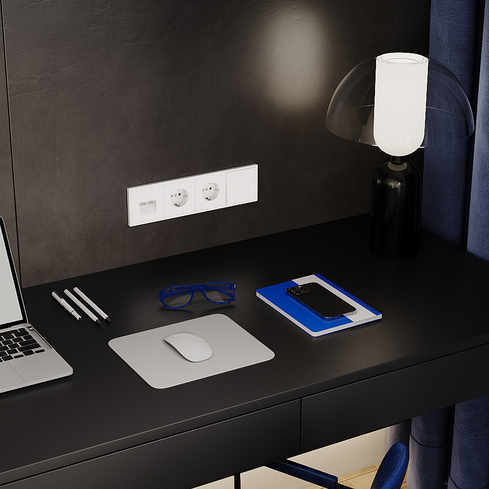 Рамка на 4 поста Voltum S70 VLS100402 (белый матовый)