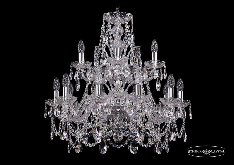 Подвесная люстра Bohemia Ivele 1411/10+5/240/2d/Ni