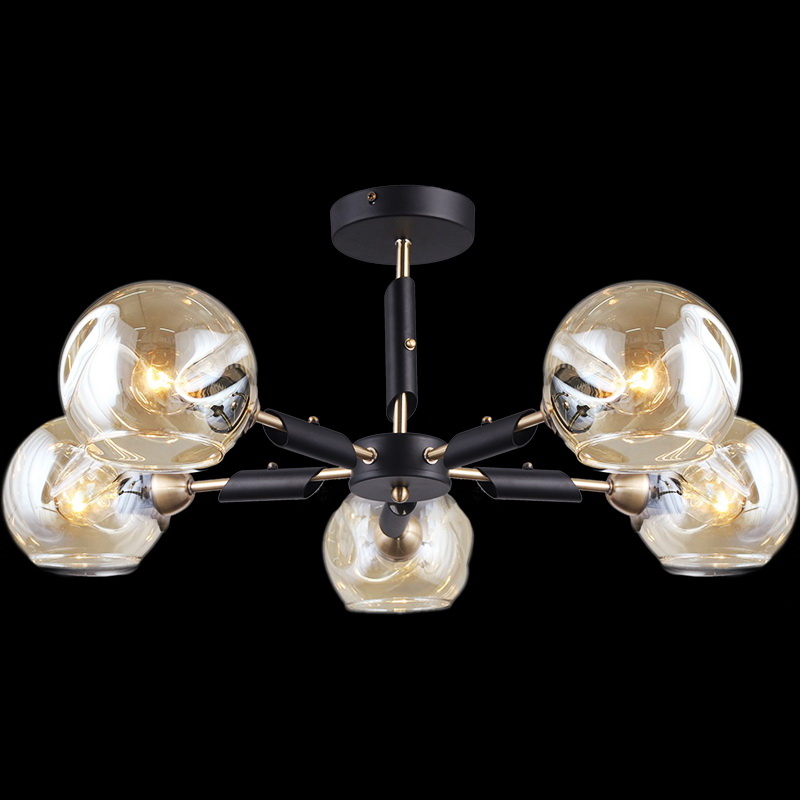 Люстра на штанге Illumico IL9474-5CSQ-79 BK AB