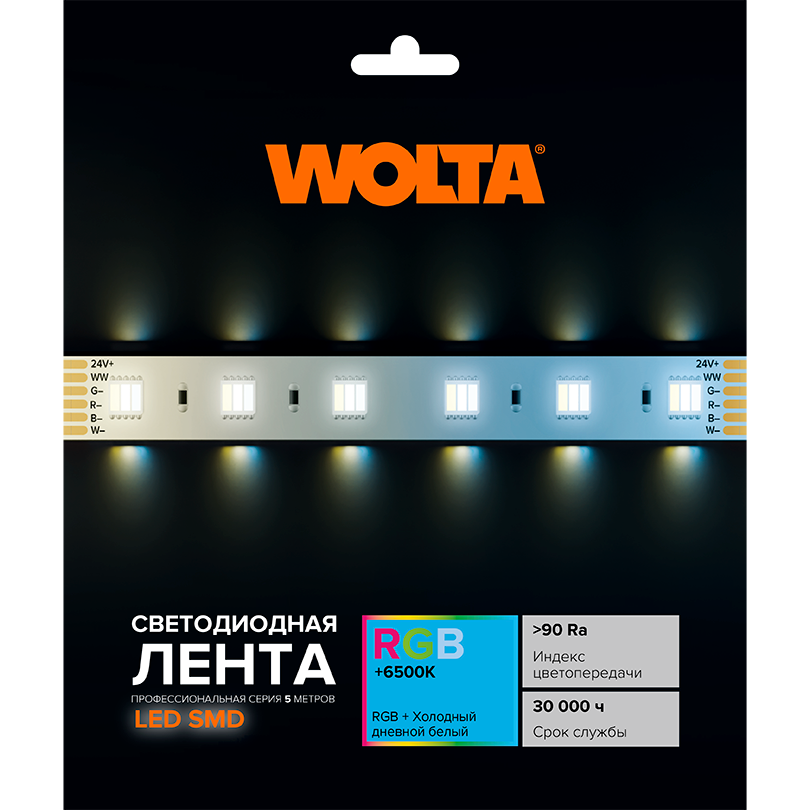 Светодиодная лента Wolta WLS5050-14,4W/RGBW-6500/24H60-01