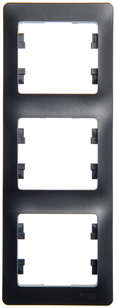 Рамка 3-ая вертикальная Systeme Electric Glossa Антрацит GSL000707