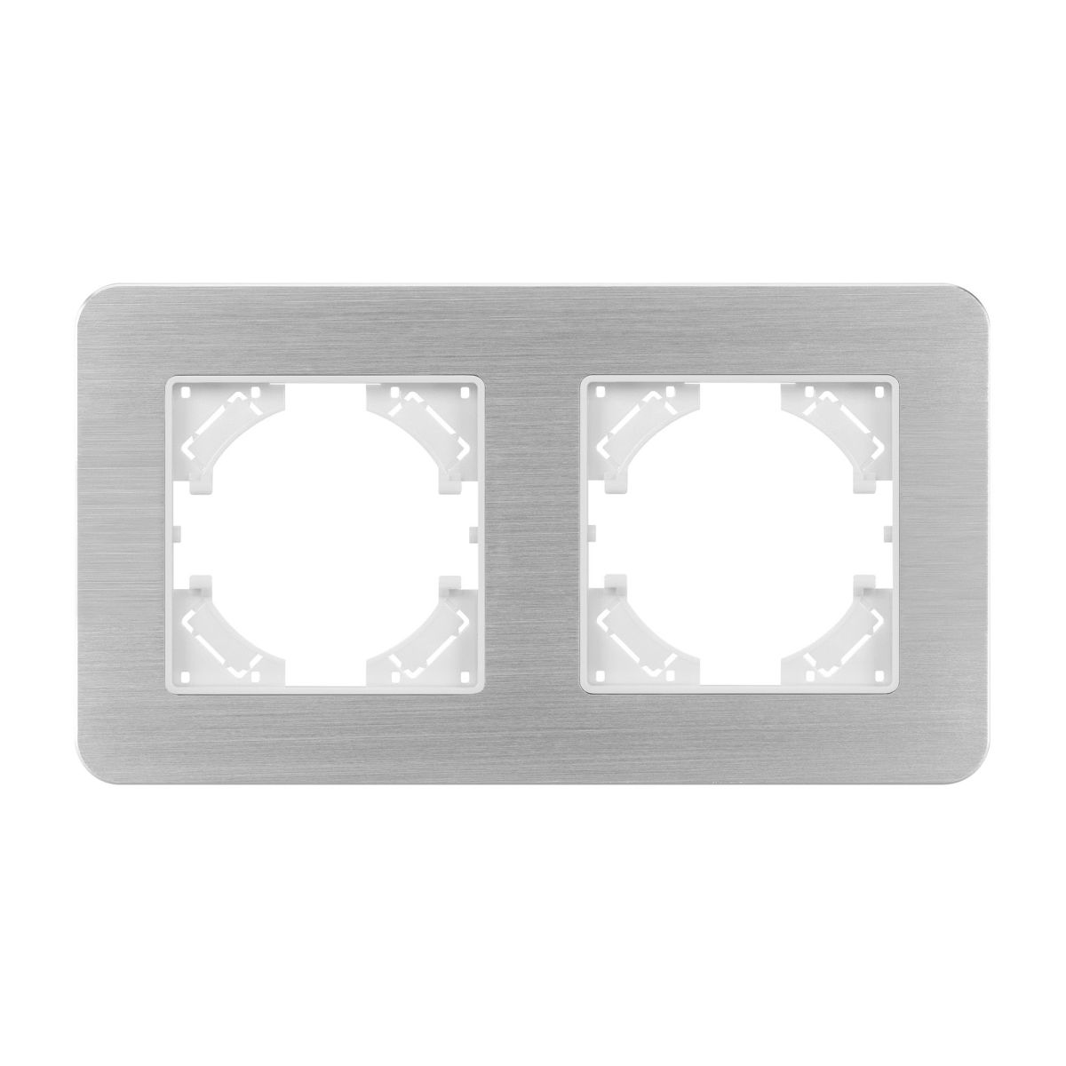 Рамка на 2 поста алюминиевая Arlight FRM-AKIRY-AL-2-SR 049724