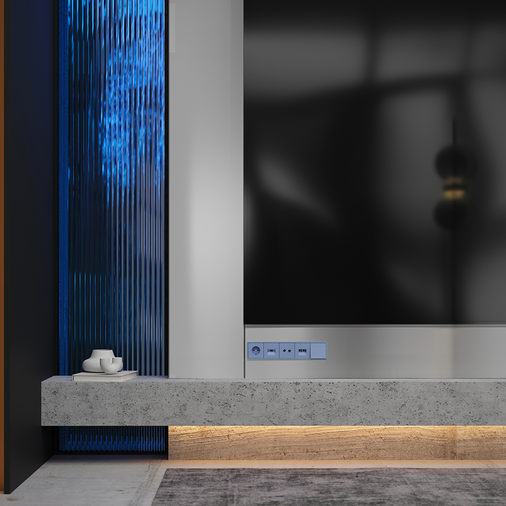 Вывод кабеля Voltum S70, (деним) VLS080215