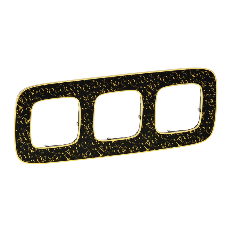 Рамка 3-постовая Legrand Valena Allure Барокко Нуар 754433