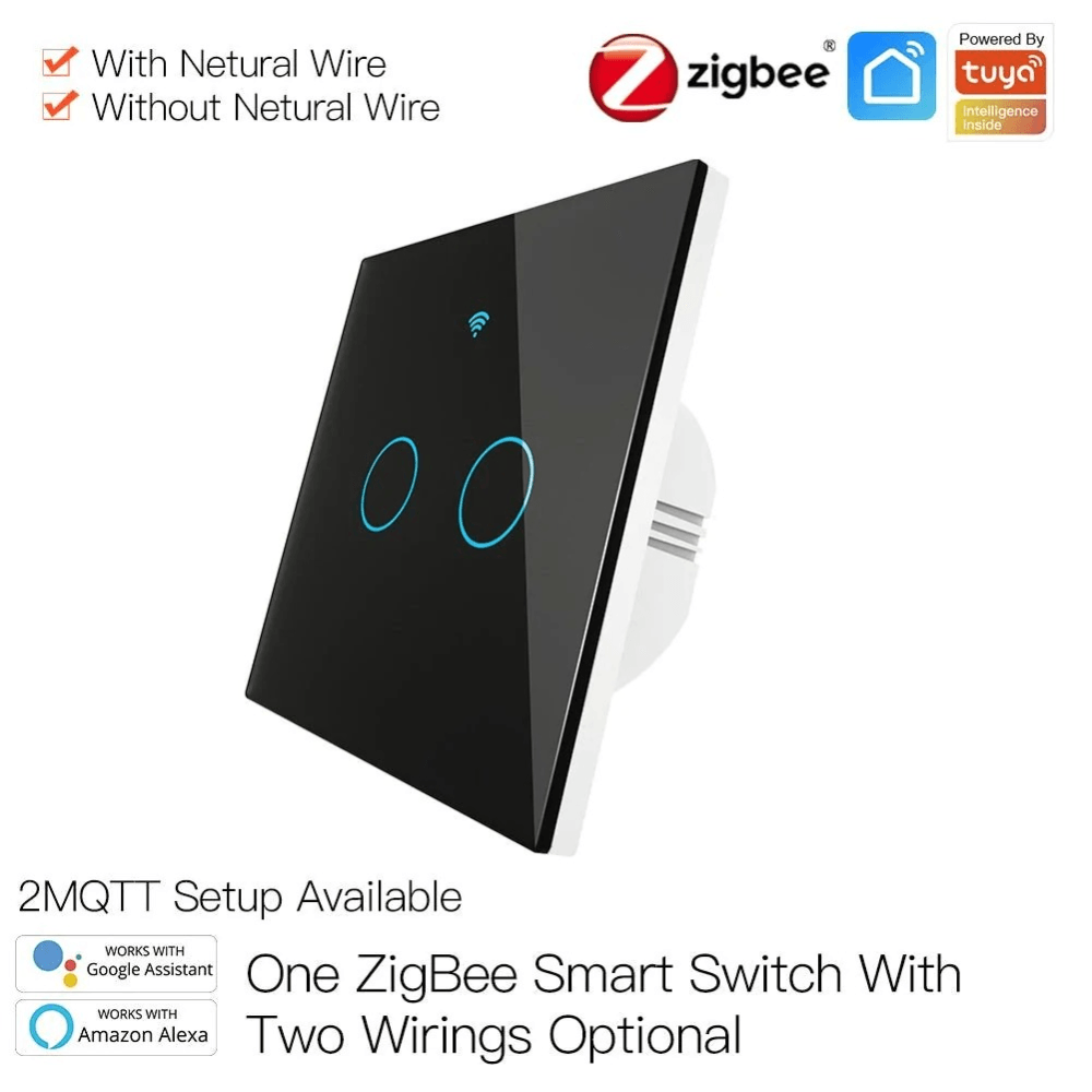 Выключатель Moes Gang Smart Switch Sensor w/o grounding 100-240 В ZS-EU2
