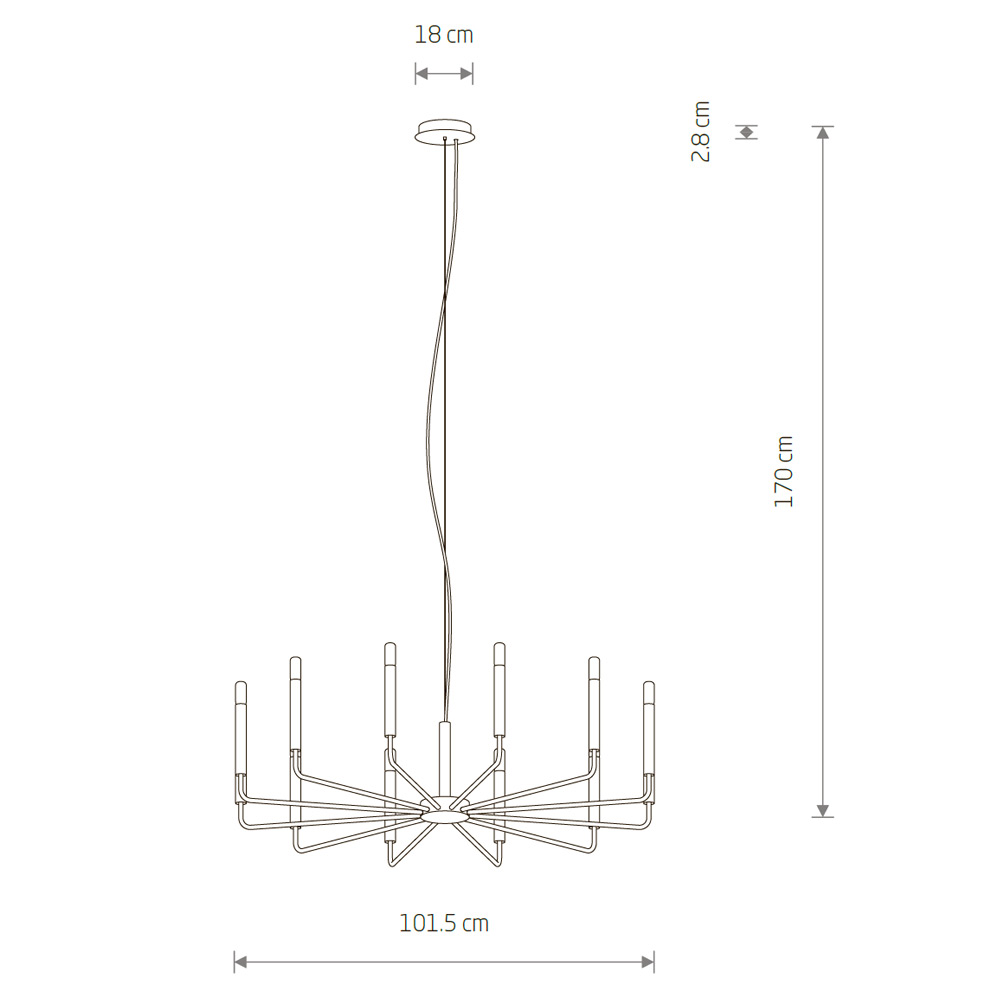 Подвесная люстра Nowodvorski Orto XII B 11464