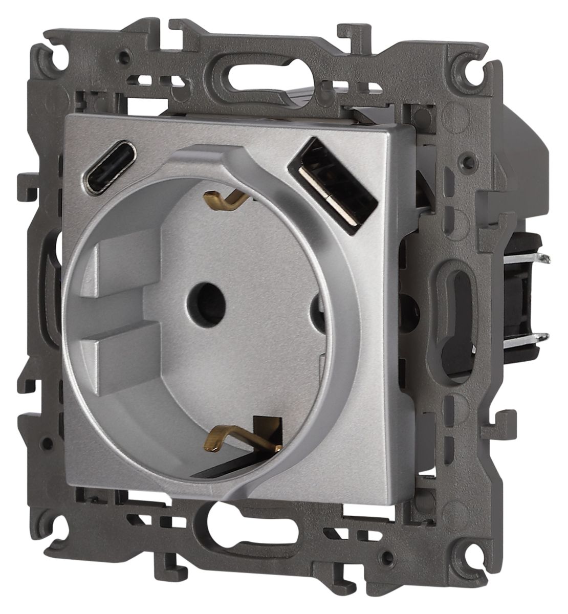 Розетка со шторками с USB type-A+C Эра Elegance 14-4108-03 Б0067741