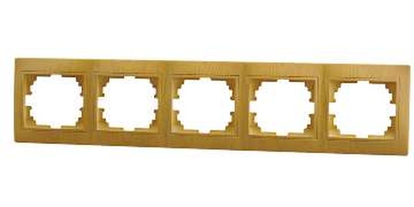 Рамка 5-местная горизонтальная Lezard Mira 701-0701-150