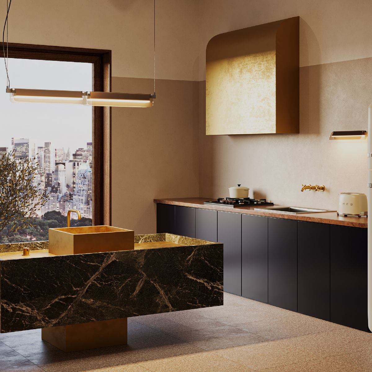 Подвесная люстра Maytoni Flat MOD296PL-L20BC3K