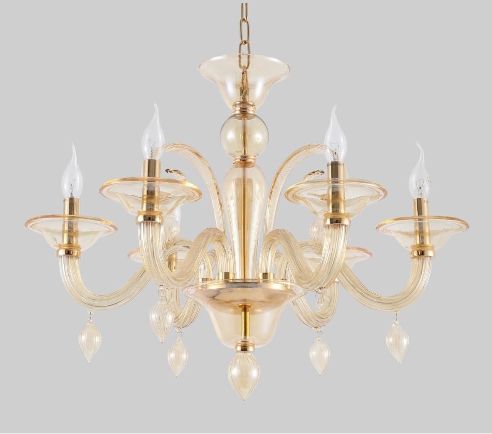 Подвесная люстра Crystal Lux Caetano SP-PL6 Amber