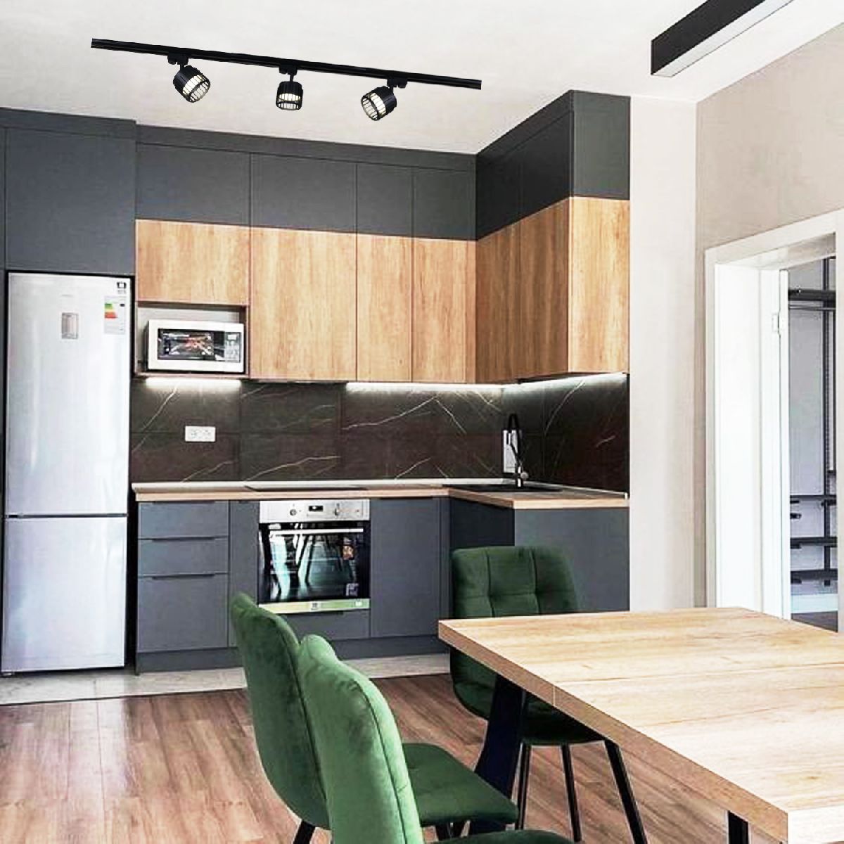 Трековый однофазный светильник Reluce 53018-9.3-001MN GX53 BK