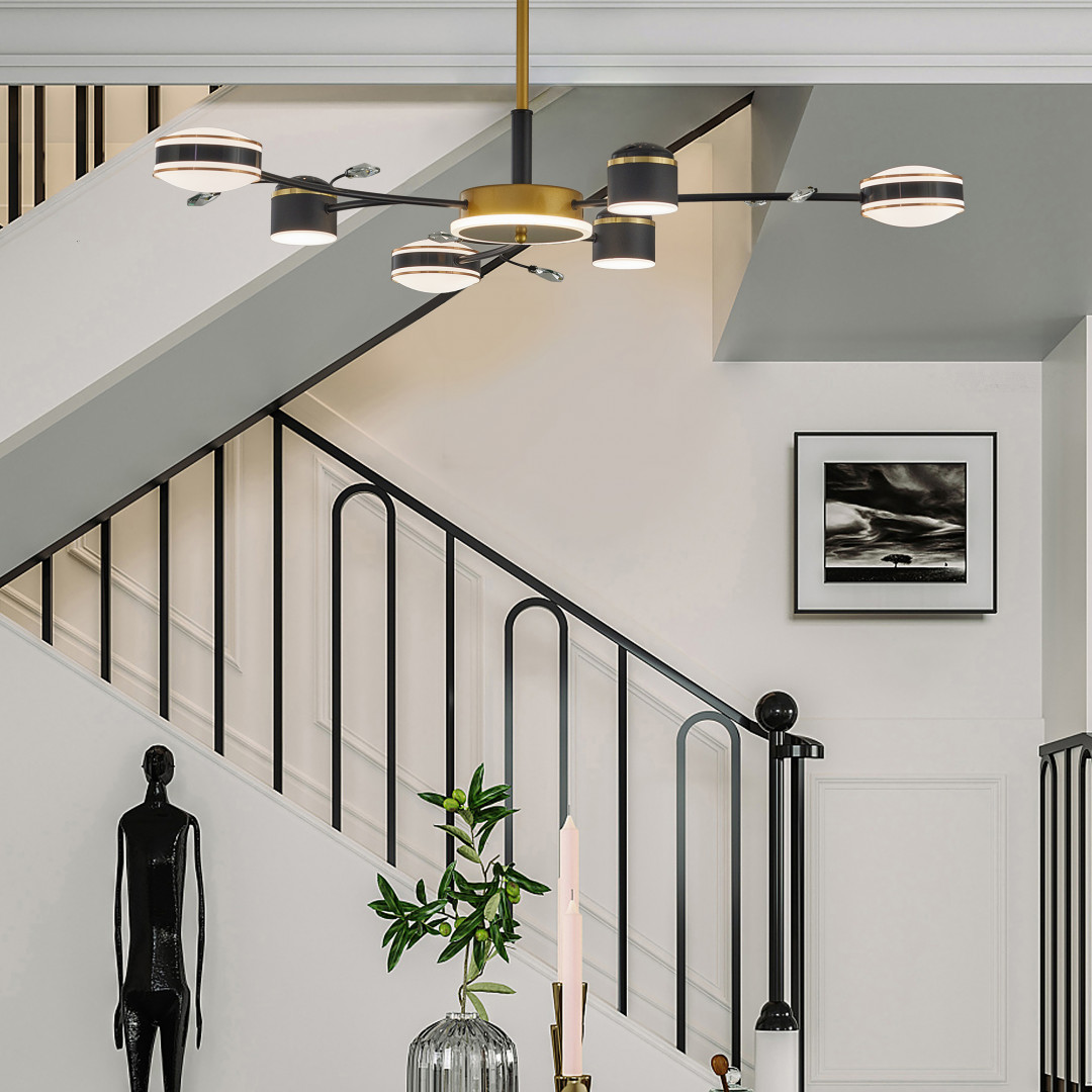 Люстра на штанге Arte Milano Ferrara 276240/6+1 BK/GD