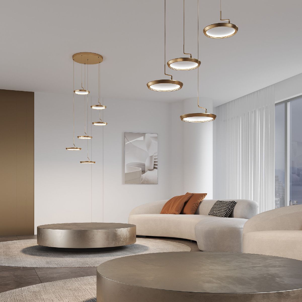 Каскадная люстра Eurosvet Crespella 90034/6 золото a069295