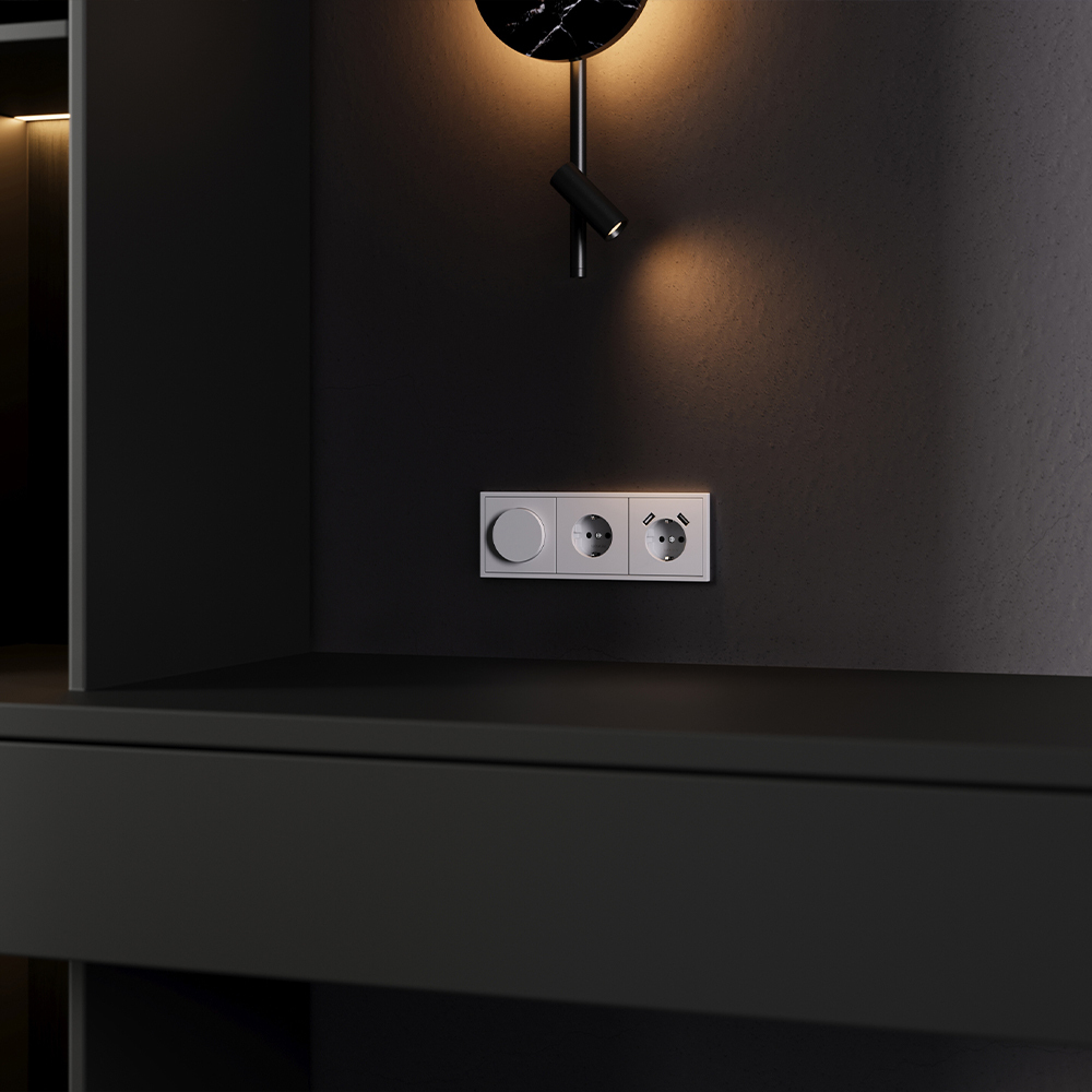 Накладка для светорегулятора поворотно-нажимного Voltum S70 (серый) VLS002016