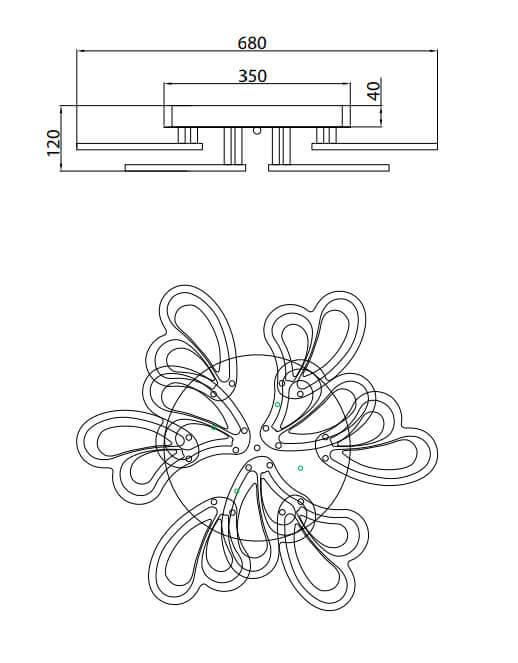 Потолочная люстра Rivoli Cerchio 6006-108 Б0038157