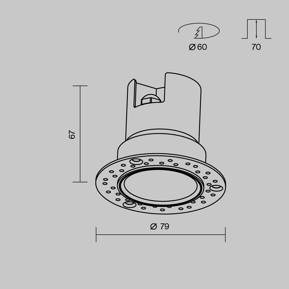 Уличный встраиваемый светильник Maytoni Grit O501DL-L5B3K