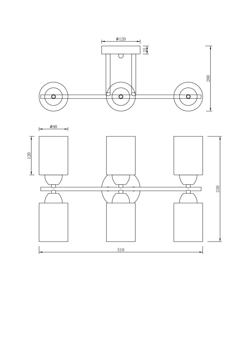 Потолочная люстра Freya Glow FR5129PL-06B