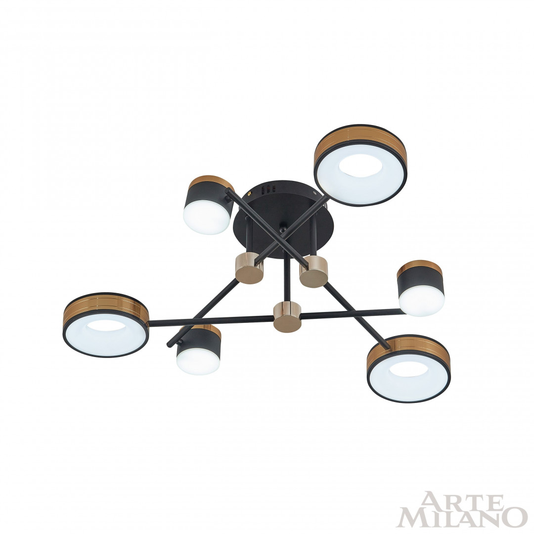 Потолочная люстра Arte Milano 271040/6 BK/GD